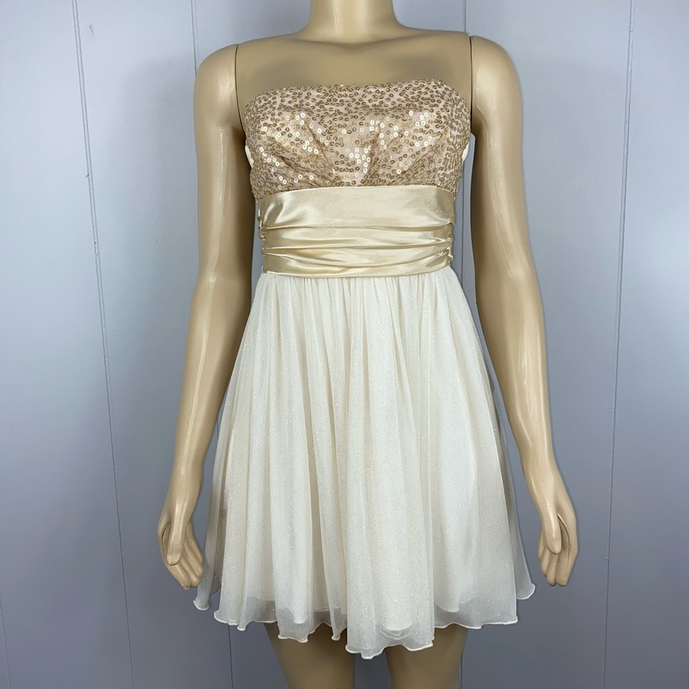 Speechless Sequin Strapless Dress Small